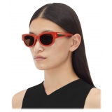 Bottega Veneta - Tri-Fold Square Sunglasses - Orange Brown - Sunglasses - Bottega Veneta Eyewear