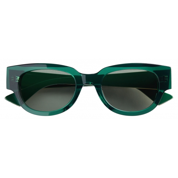 Bottega Veneta - Tri-Fold Square Sunglasses - Green - Sunglasses - Bottega Veneta Eyewear