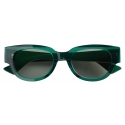 Bottega Veneta - Occhiali da Sole Tri-Fold Square - Verde - Occhiali da Sole - Bottega Veneta Eyewear