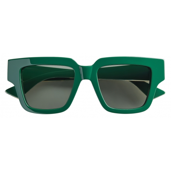 Bottega Veneta - Occhiali da Sole Tri-Fold Square - Verde - Occhiali da Sole - Bottega Veneta Eyewear