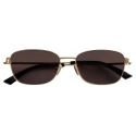 Bottega Veneta - Split Rectangular Sunglasses - Gold Grey - Sunglasses - Bottega Veneta Eyewear