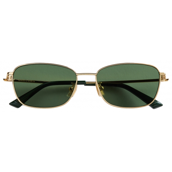 Bottega Veneta - Split Rectangular Sunglasses - Gold Green - Sunglasses - Bottega Veneta Eyewear