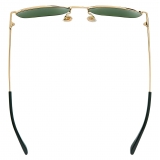 Bottega Veneta - Occhiali da Sole Rettangolari Split - Oro Verde - Occhiali da Sole - Bottega Veneta Eyewear