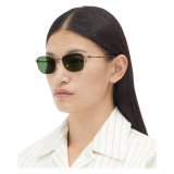 Bottega Veneta - Occhiali da Sole Rettangolari Split - Oro Verde - Occhiali da Sole - Bottega Veneta Eyewear