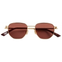 Bottega Veneta - Occhiali da Sole Pantos Split - Oro Marrone - Occhiali da Sole - Bottega Veneta Eyewear