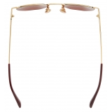 Bottega Veneta - Split Phantos Sunglasses - Gold Brown - Sunglasses - Bottega Veneta Eyewear