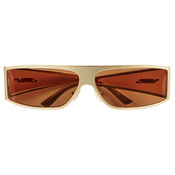 Bottega Veneta - Bangle Wraparound Sunglasses - Gold Orange - Sunglasses - Bottega Veneta Eyewear