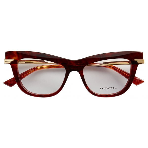 Bottega Veneta - Classic Recycled Acetate Cat Eye Optical Glasses - Havana Transparent - Bottega Veneta Eyewear