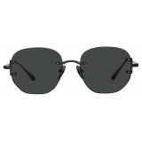 Linda Farrow - Men's Sandor Angular Sunglasses in Matt Nickel - LFL1497C1SUN - Linda Farrow Eyewear