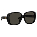 Linda Farrow - Mima Oversized Sunglasses in Black - LFL1401C1SUN - Linda Farrow Eyewear