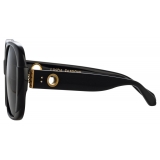 Linda Farrow - Mima Oversized Sunglasses in Black - LFL1401C1SUN - Linda Farrow Eyewear