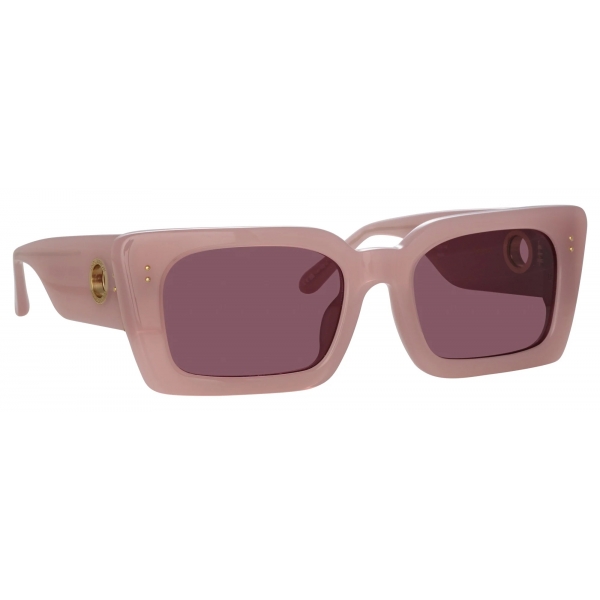 Linda Farrow - Nieve Rectangular Sunglasses in Lilac - LFL1297C8SUN - Linda Farrow Eyewear