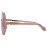 Linda Farrow - Paloma Hexagon Sunglasses in Lilac - LFL1415C8SUN - Linda Farrow Eyewear