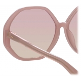 Linda Farrow - Paloma Hexagon Sunglasses in Lilac - LFL1415C8SUN - Linda Farrow Eyewear