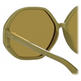 Linda Farrow - Occhiali da Sole Esagonali Paloma in Salvia - LFL1415C7SUN - Linda Farrow Eyewear