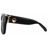 Linda Farrow - Perry D-Frame Sunglasses in Black - LFL1429C1SUN - Linda Farrow Eyewear