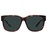 Linda Farrow - Perry D-Frame Sunglasses in Tortoiseshell - LFL1429C2SUN - Linda Farrow Eyewear