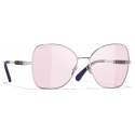 Chanel - Occhiali da Sole a Farfalla - Argento Rosa - Chanel Eyewear