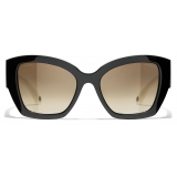 Chanel - Butterfly Sunglasses - Black White Beige - Chanel Eyewear