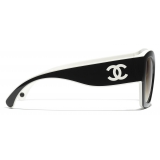 Chanel - Butterfly Sunglasses - Black White Beige - Chanel Eyewear
