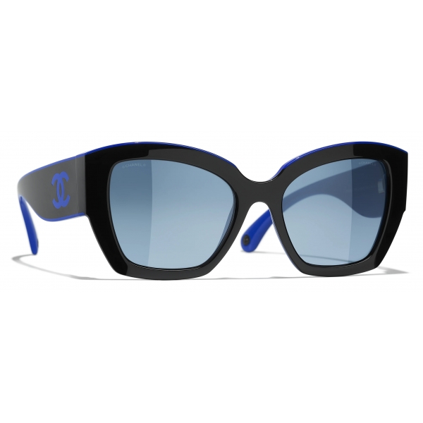 Chanel - Butterfly Sunglasses - Black Blue - Chanel Eyewear