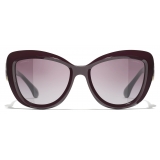 Chanel - Butterfly Sunglasses - Burgundy - Chanel Eyewear