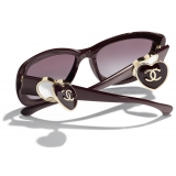 Chanel - Butterfly Sunglasses - Burgundy - Chanel Eyewear