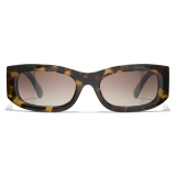 Chanel - Rectangular Sunglasses - Tortoise Black Brown - Chanel Eyewear