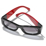 Chanel - Rectangular Sunglasses - Black Red Gray - Chanel Eyewear