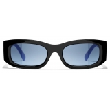 Chanel - Rectangular Sunglasses - Black Blue - Chanel Eyewear