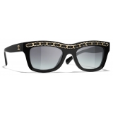 Chanel - Rectangular Sunglasses - Black Gray - Chanel Eyewear