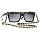 Chanel - Rectangular Sunglasses - Black Gray - Chanel Eyewear