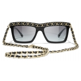 Chanel - Rectangular Sunglasses - Black Gray - Chanel Eyewear