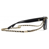 Chanel - Rectangular Sunglasses - Black Gray - Chanel Eyewear