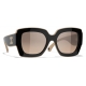 Chanel - Occhiali da Sole Quadrati - Nero Beige Marrone Chiaro - Chanel Eyewear
