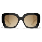 Chanel - Square Sunglasses - Black White Beige - Chanel Eyewear