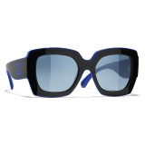 Chanel - Occhiali da Sole Quadrati - Nero Blu - Chanel Eyewear