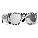 Chanel - Square Sunglasses - Black White Gray - Chanel Eyewear