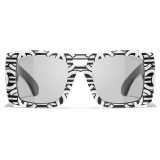 Chanel - Square Sunglasses - Black White Gray - Chanel Eyewear