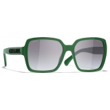 Chanel - Square Sunglasses - Gray Green - Chanel Eyewear