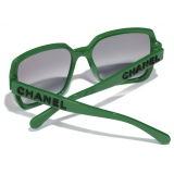 Chanel - Square Sunglasses - Gray Green - Chanel Eyewear
