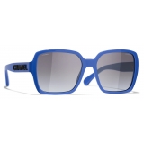 Chanel - Occhiali da Sole Quadrati - Blu Grigio - Chanel Eyewear