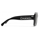 Chanel - Occhiali da Sole Quadrati - Nero Grigio - Chanel Eyewear