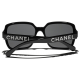 Chanel - Occhiali da Sole Quadrati - Nero Grigio - Chanel Eyewear