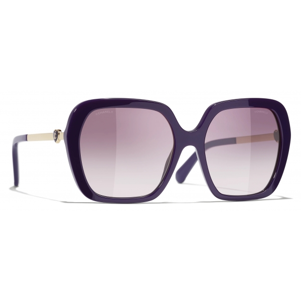 Chanel - Square Sunglasses - Purple - Chanel Eyewear