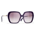 Chanel - Occhiali da Sole Quadrati - Viola - Chanel Eyewear