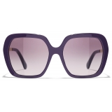 Chanel - Occhiali da Sole Quadrati - Viola - Chanel Eyewear