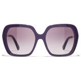Chanel - Square Sunglasses - Purple - Chanel Eyewear