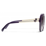 Chanel - Occhiali da Sole Quadrati - Viola - Chanel Eyewear