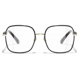 Chanel - Square Optical Glasses - Light Gold Black - Chanel Eyewear